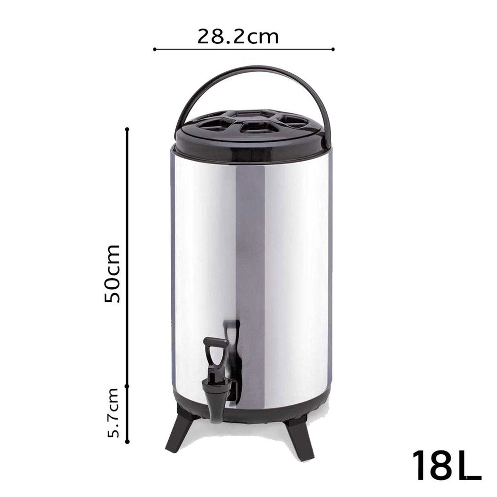 SOGA 4X 4.8 Gal Portable Insulated Cold/Heat Coffee Tea Beer Barrel Brew Pot With Dispenser
