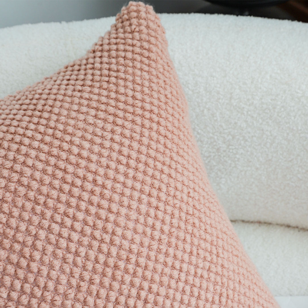 SOGA 45cm Textured Coral Pillowcase