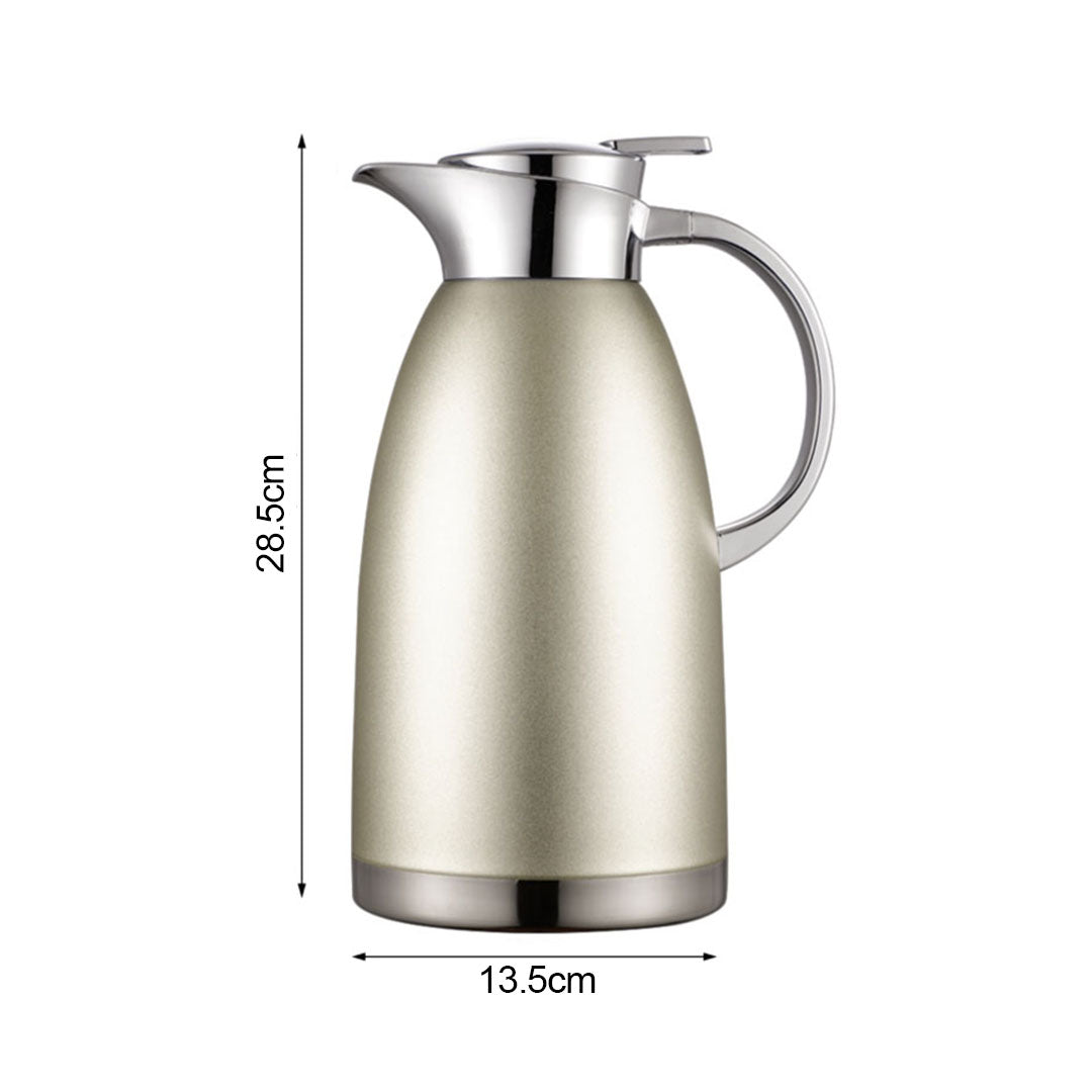 Soga 2.3L Gold Color 3-Layer Vacuum Insulated Stainless Steel Flask