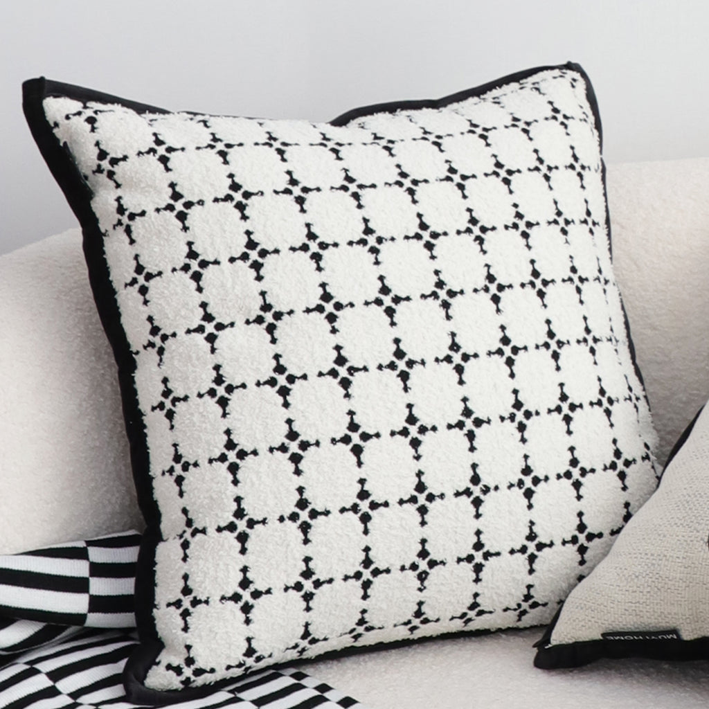 SOGA 45cm Nordic square Shape Monochrome Pattern Pillowcase