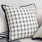 SOGA 45cm Nordic square Shape Monochrome Pattern Pillowcase