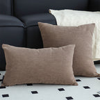 SOGA 45cm Minimalist Textured Brown Pillowcase