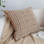 SOGA 45cm Cozy Woven Brown Pillowcase