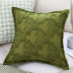SOGA 45cm Textured Olive Green Accent Pillow Cover