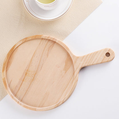 SOGA 11 inch Round Premium Wooden Pine Food Serving Tray Charcuterie Board Paddle Home Decor