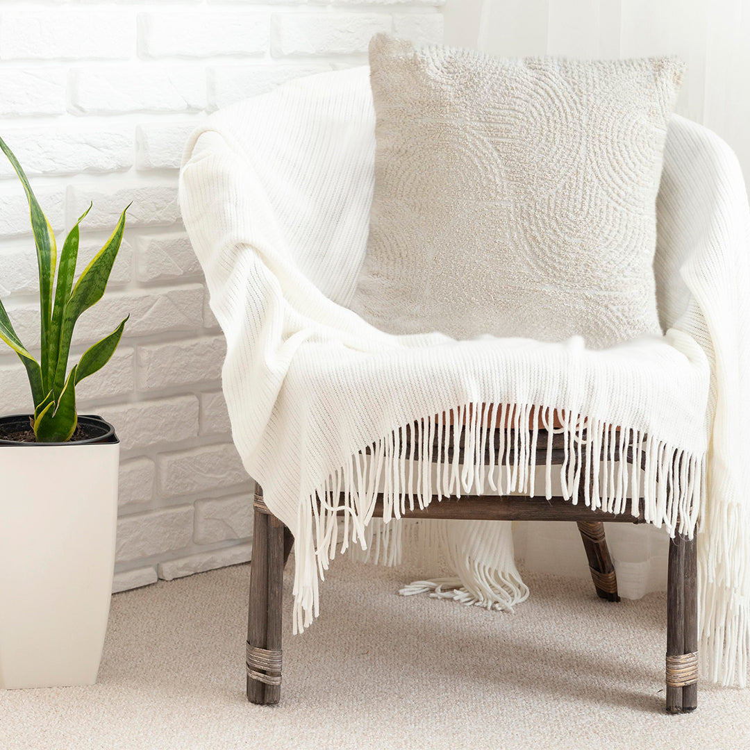 SOGA 45cm Beige Internet Celebrity 3D Arched Raised Pattern Pillowcase