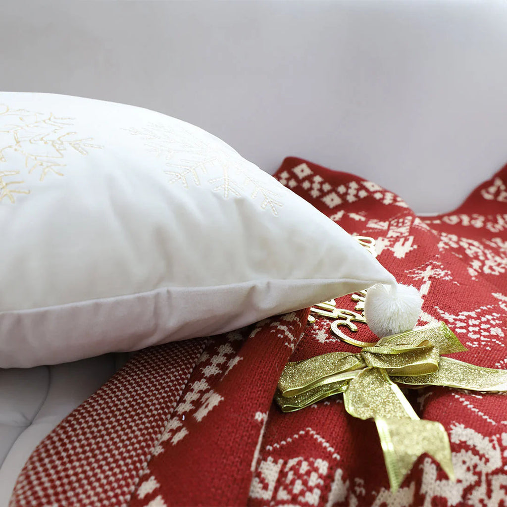 SOGA 45cm Classic Cream Holiday Pillowcase