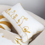SOGA 30x50cm Elegant White Easter Embroidered Pillowcases