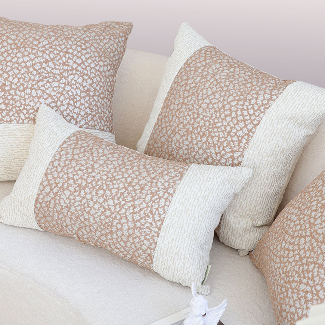 SOGA 2X 30x50cm Kalen Rose Gold Flecked Lumbar Pillowcase