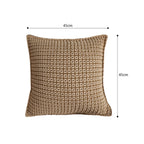 SOGA 45cm Cozy Brown Geometric Knit Polyester Pillow Cover