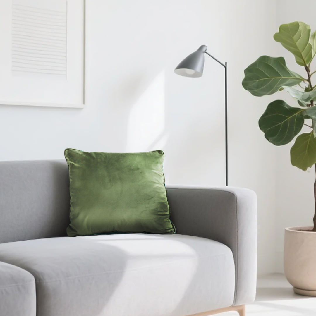 SOGA 45cm Velvet Pillowcase (Sage Green)