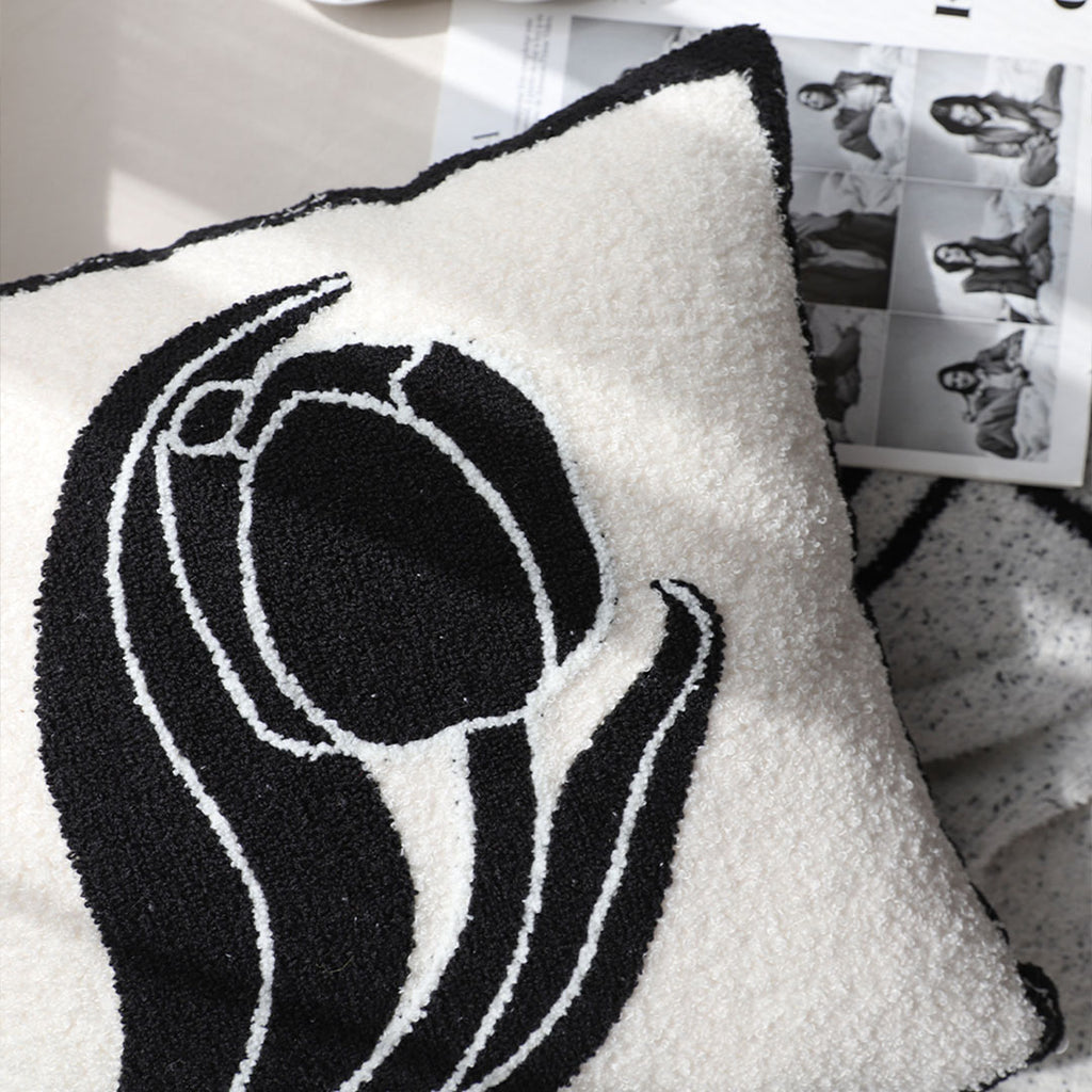 SOGA 45cm Abstract Swan Pillowcase
