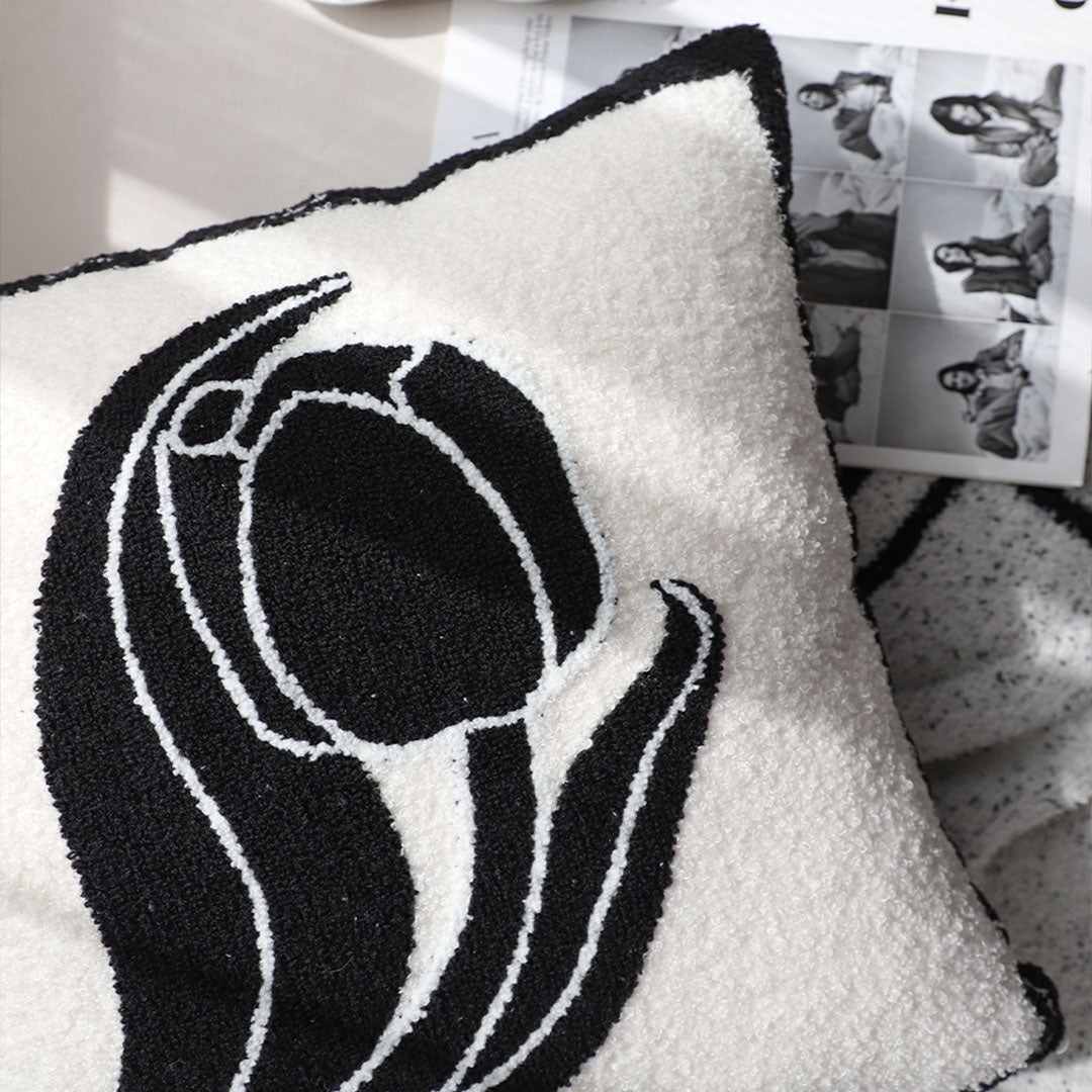 SOGA 45cm Abstract Swan Pillowcase
