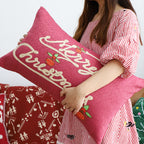 SOGA 2X 40x60cm Elegant "Merry Christmas" Script Pillowcase