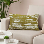 SOGA 30x50cm Olive Green & White Textured Decorative Pillowcase