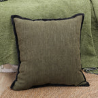 SOGA 45cm Soft Olive Green Square Decorative Pillowcase