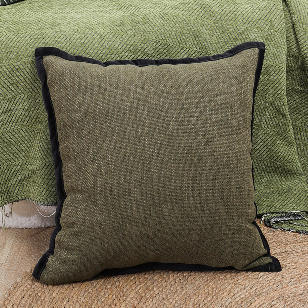 SOGA 45cm Soft Olive Green Square Decorative Pillowcase