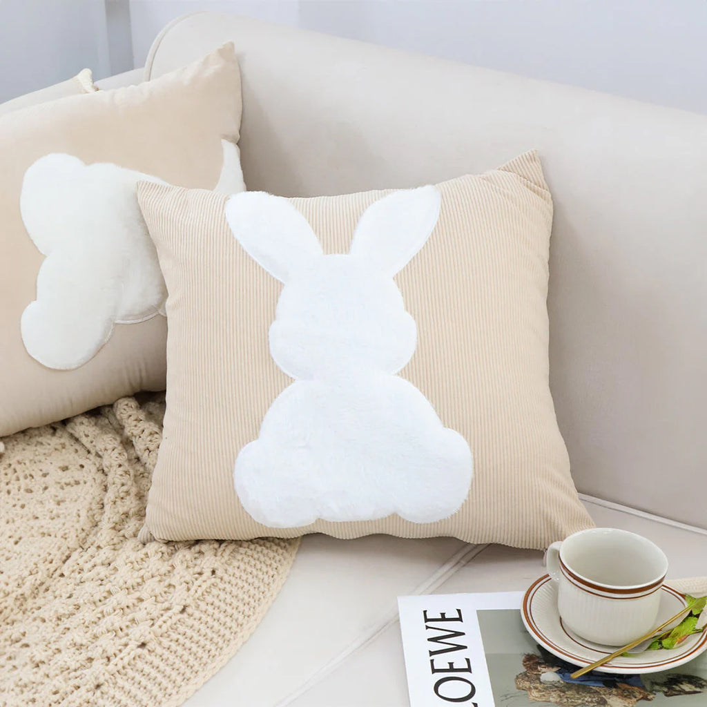 SOGA 45cm White Bunny Pillowcase