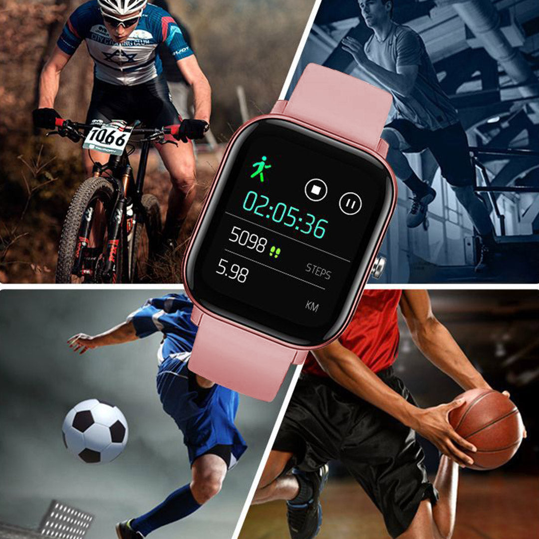 SOGA Waterproof Fitness Smart Wrist Watch Heart Rate Monitor Tracker P8 Pink