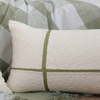 SOGA 30x50cm Cozy Chic Lumbar Pillowcase with Modern Green Stripe