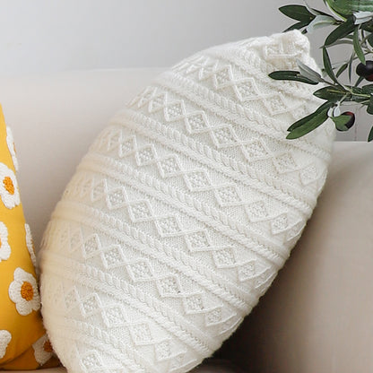 SOGA 45cm Cable Knit Pure Pillowcase
