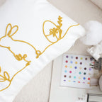 SOGA 30x50cm Whimsical Bunny Embroidered Pillowcase