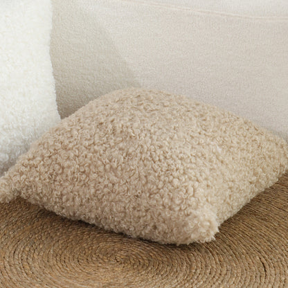SOGA 45cm Warm Beige Bouclé Comfort Pillowcase