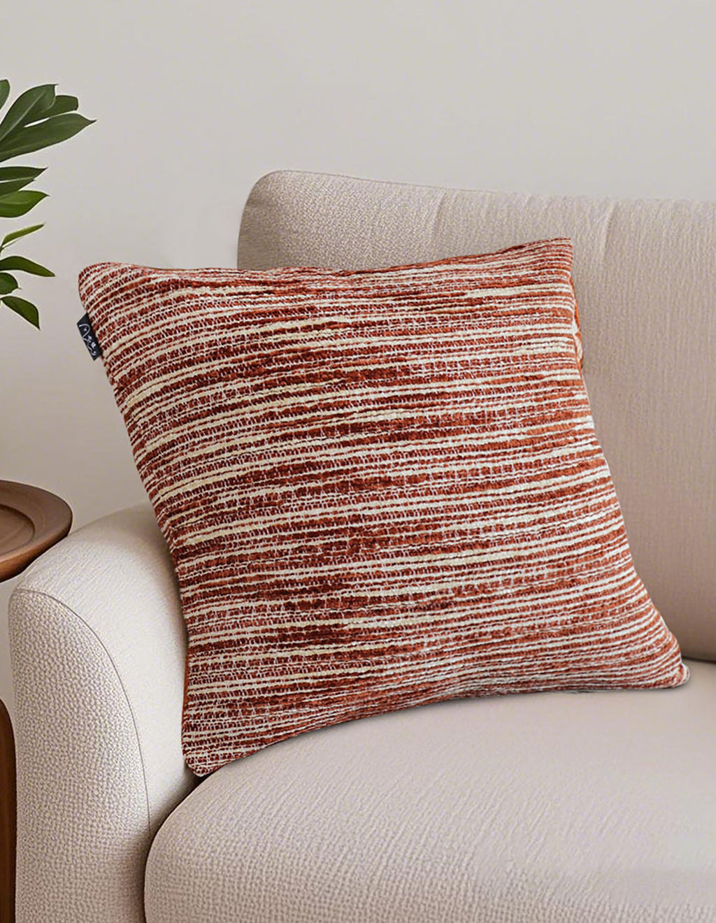 SOGA 2X 45cm Rust-Toned Woven Pillowcase