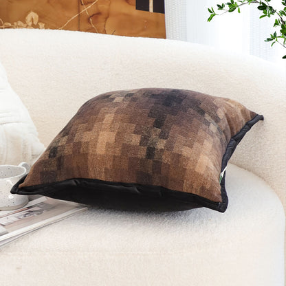 SOGA 45cm Pixelated Comfort Caramel Square Pillowcase