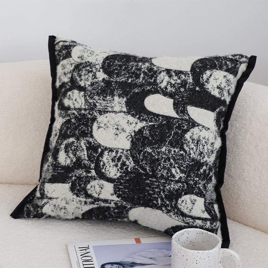 SOGA 45cm Bold Abstract Black & White Pillowcase