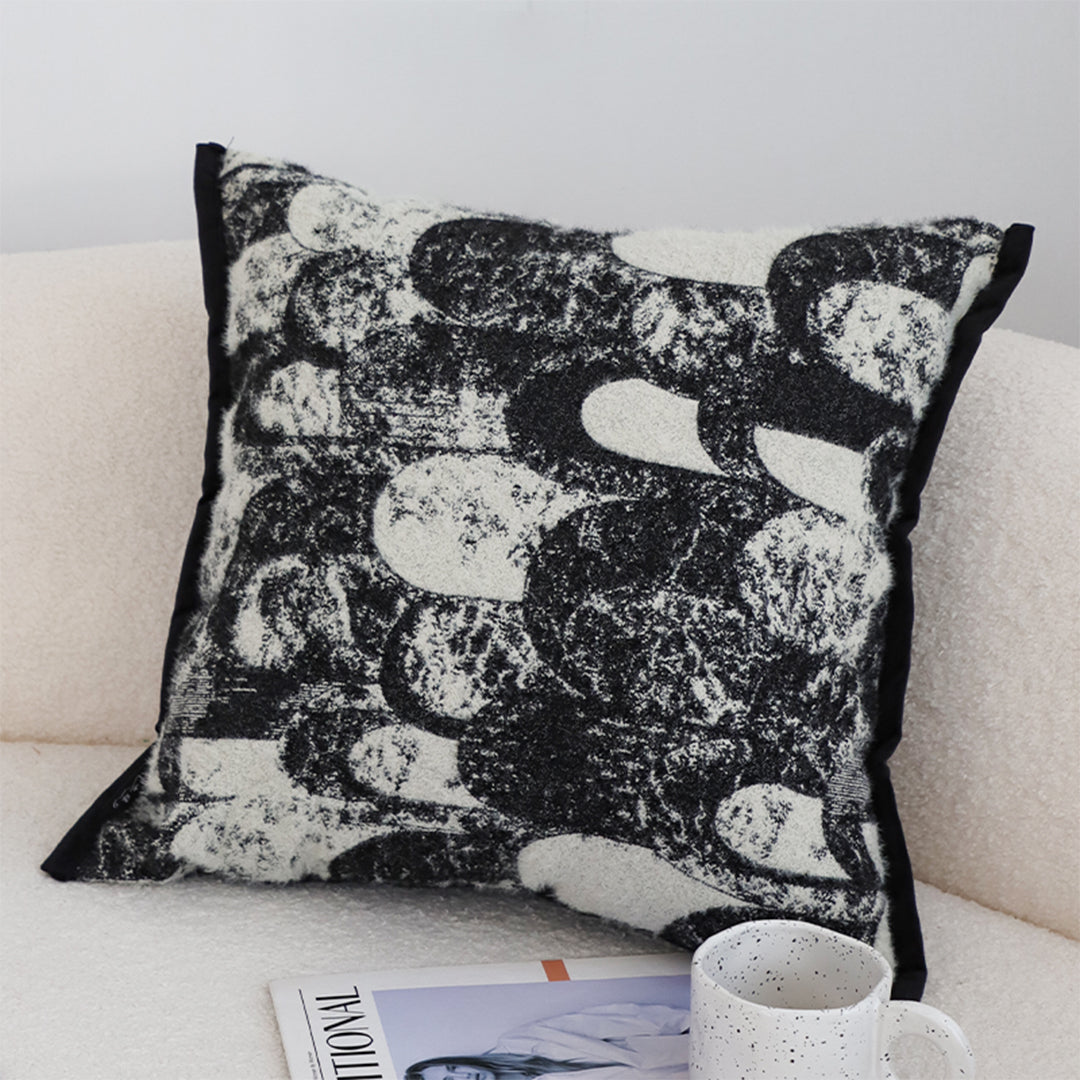SOGA 45cm Bold Abstract Black & White Pillowcase