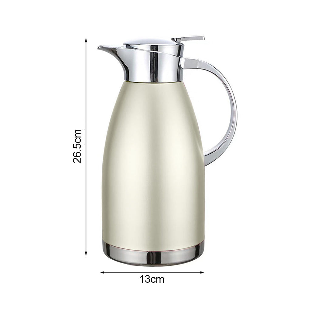 Soga 1.8L Gold Color 3-Layer Vacuum Insulated Stainless Steel Flask