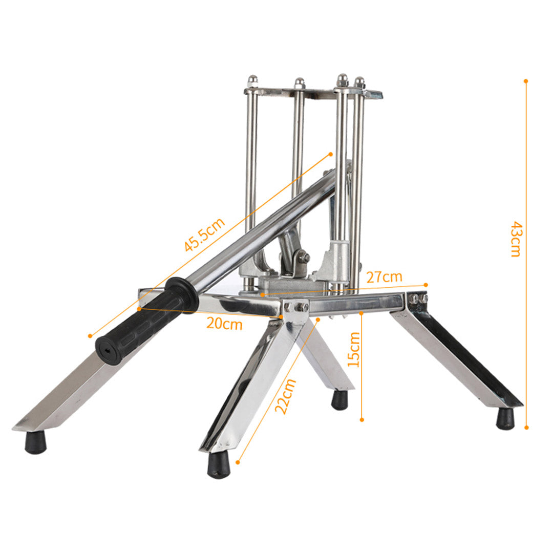SOGA Commercial Potato French Fry Fruit Vegetable Cutter Stainless Steel 3 Blades