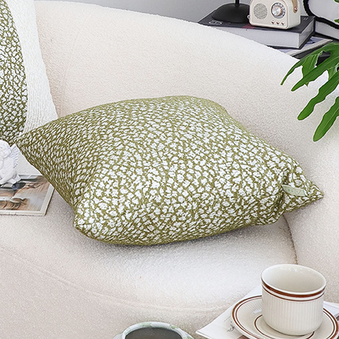 SOGA 2X 45cm  Modern Olive Green Pillowcase – Textured Style for Any Space