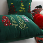 SOGA 30x50cm Christmas Tree Pillowcase (Green)