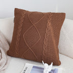 SOGA 45cm Sohobo Rectangle Knitted Cushion Cover with Boho Fringe