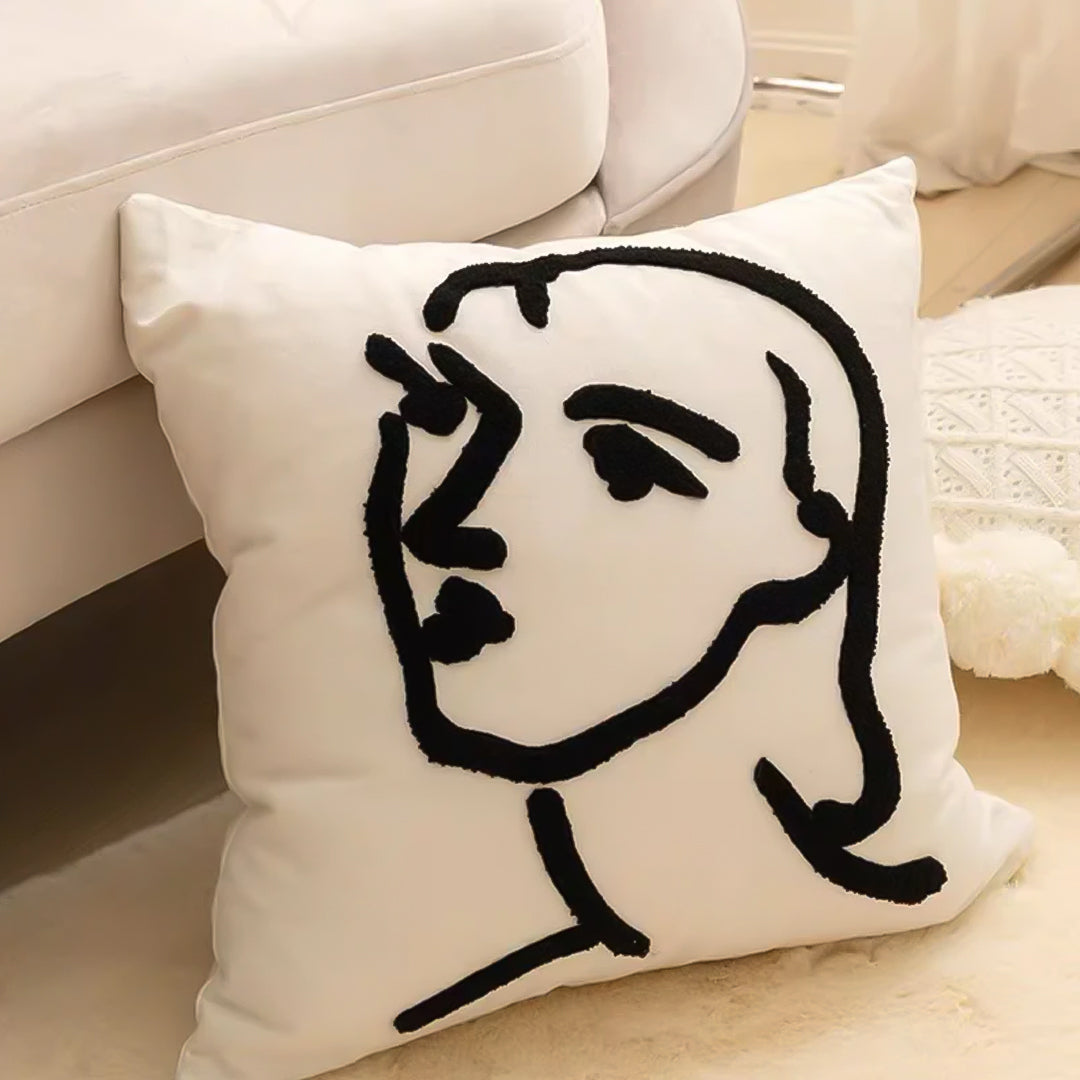 SOGA 45cm Abstract Portrait Pillowcase