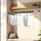 SOGA 2X 50.2 in Wall-Mounted Clothing Dry Rack – Retractable Space-Saving Foldable Hanger