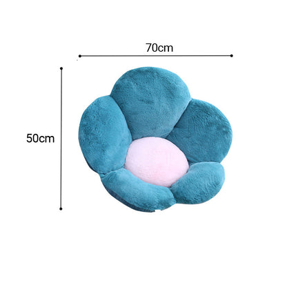 SOGA 2X Green Whimsical Big Flower Shape Cushion Soft Leaning Bedside Pad Floor Plush Pillow Home Decor