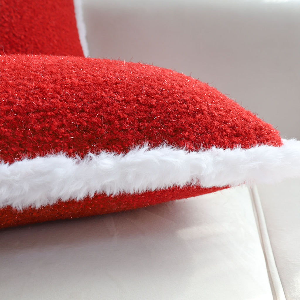 SOGA 30x50cm Luxe Burgundy Textured Lumbar Pillow Cover