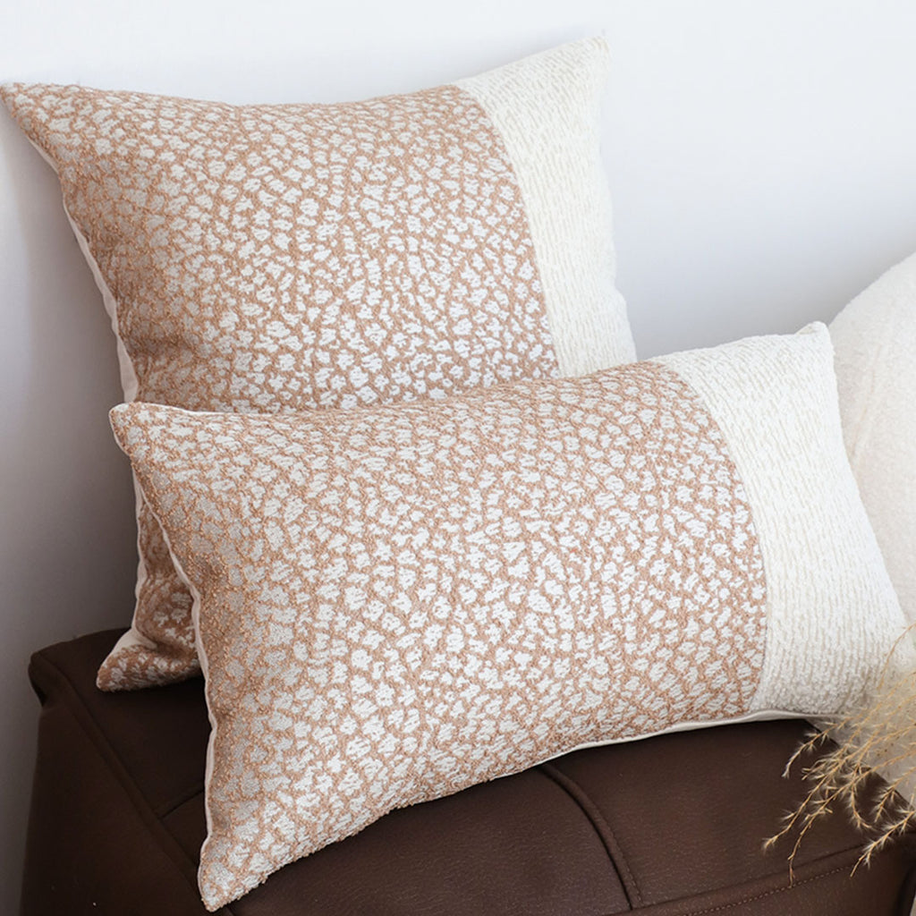 SOGA 2X 30x50cm Chic Leopard Print & Solid Ivory Decorative Pillowcase