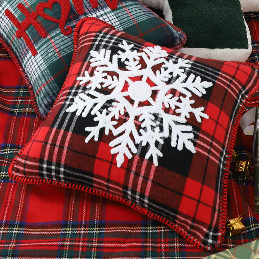 SOGA 45cm Holiday Snowflake Pillowcase