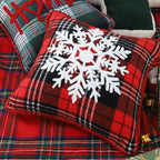 SOGA 45cm Holiday Snowflake Pillowcase