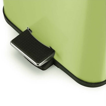 SOGA Foot Pedal Stainless Steel Rubbish Recycling Garbage Waste Trash Bin Square 12L Green