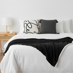 SOGA 3PC Cozy Home Set – Flannel Throw Blanket with Decorative Pillow Covers (Knit & Abstract Design)