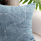 SOGA 2X 45cm Blue Throw Pillow Geometric Indoor and Outdoor Corded Pillowcase