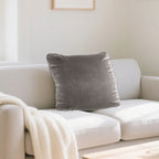 SOGA 2X 45cm Dove Gray Velvet Pillowcase – Luxurious Soft Cushion Covers for Modern Home Décor