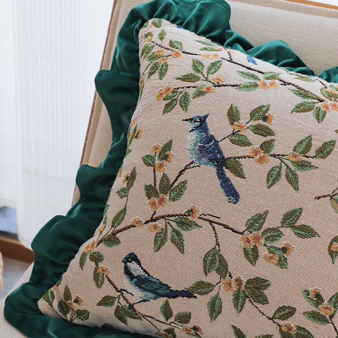 SOGA 2X 45cm Enchanting Emerald & Avian Oasis Pillowcase