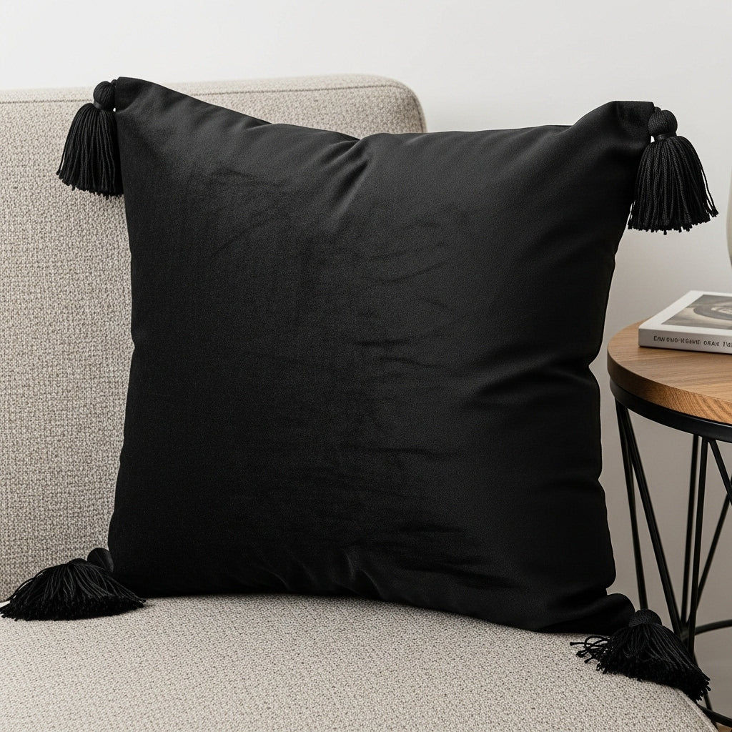 SOGA 45cm Black Art Deco Geometric Outdoor Pillowcase