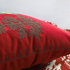 SOGA 45cm Christmas Tree Trio Pillowcase (Red)